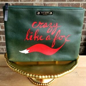 Kate Spade NWOT Blaze a Trail Crazy Like a Fox Large Clutch